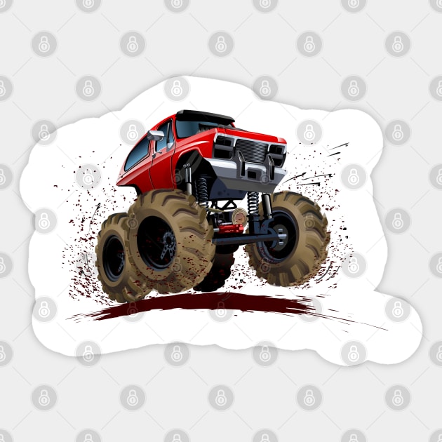 Cartoon Monster Truck Sticker by Mechanik